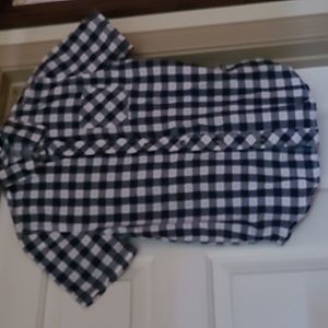 Arizona Jean Co. Navy Gingham SS Shirt Boys Size 10-12